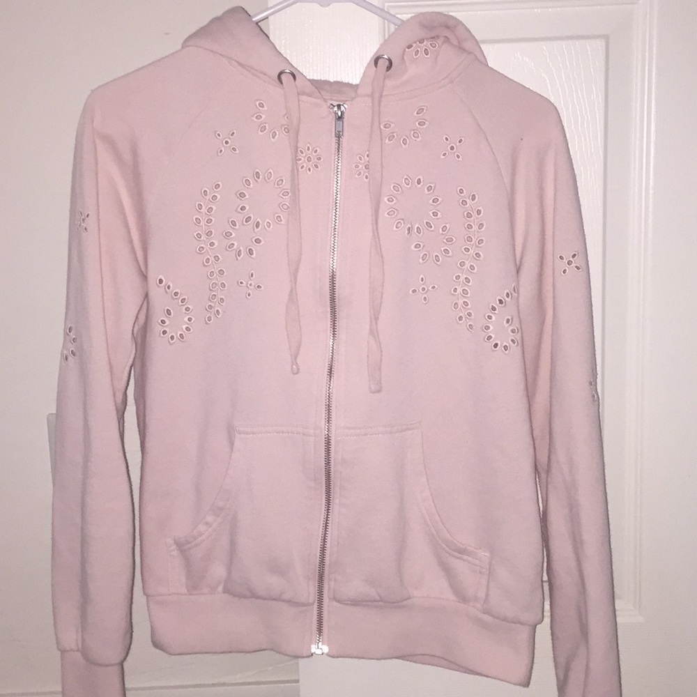Light Pink Zip-Hoodie